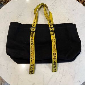 OFF-WHITE Black Industrial Strap Tote